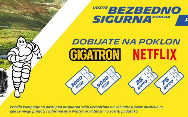 MICHELIN UNIVERZALNE ILI LETNJE GUME = NAGRADA