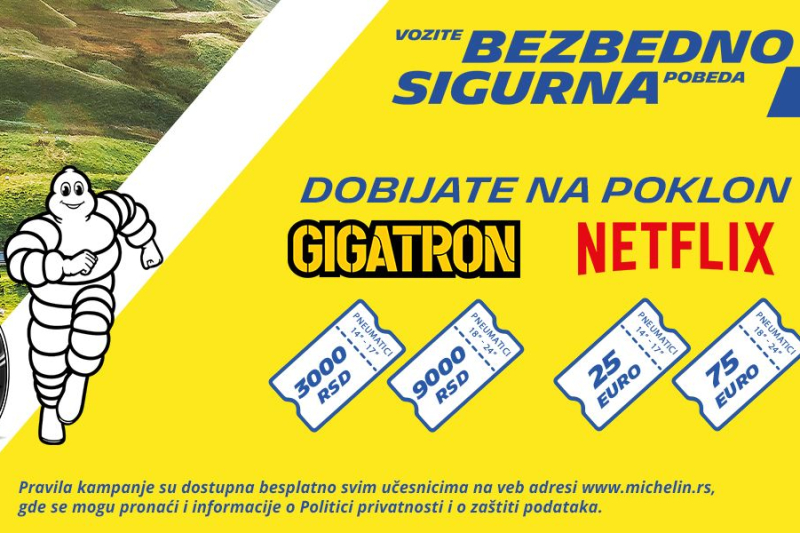 MICHELIN UNIVERZALNE ILI LETNJE GUME = NAGRADA